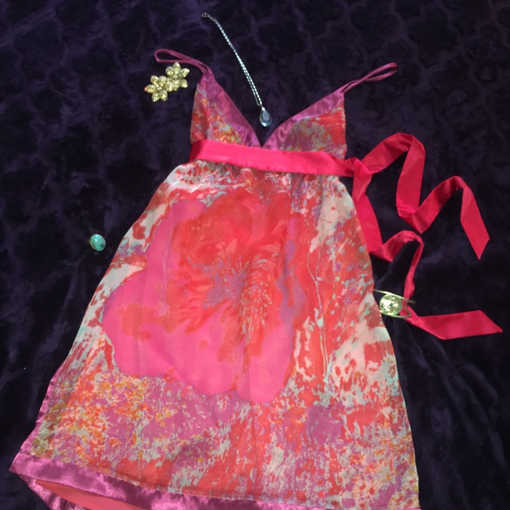 Forever 21 Pink Floral Sexy Summer Night Out Dress